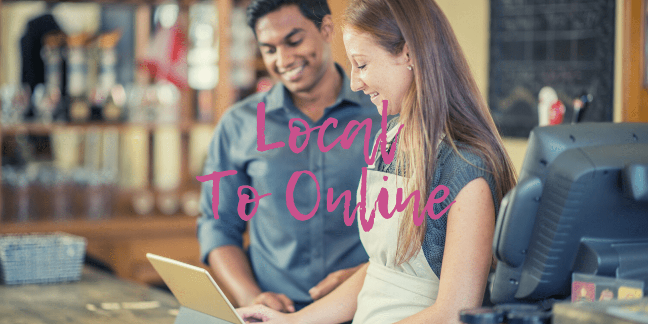 How can doing business online be beneficial for local businesses?